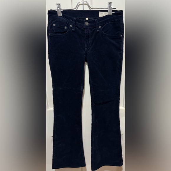 rag & bone Pants - NWOT Rag n Bone Elephant Bell Dark Blue Corduroy Pants